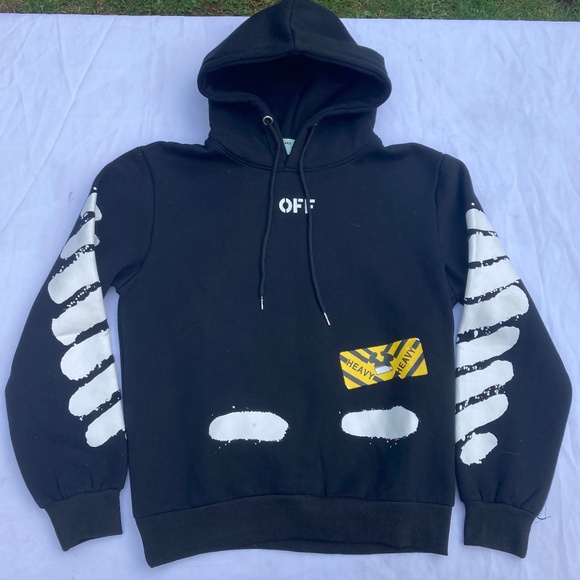 OFF WHITE VIRGIL ABLOH MIRROR MIRROR 2013 MAIN LABEL HOODY SWEATSHIRT MEN M - Picture 1 of 9